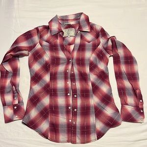 Guess pearl snap small button down